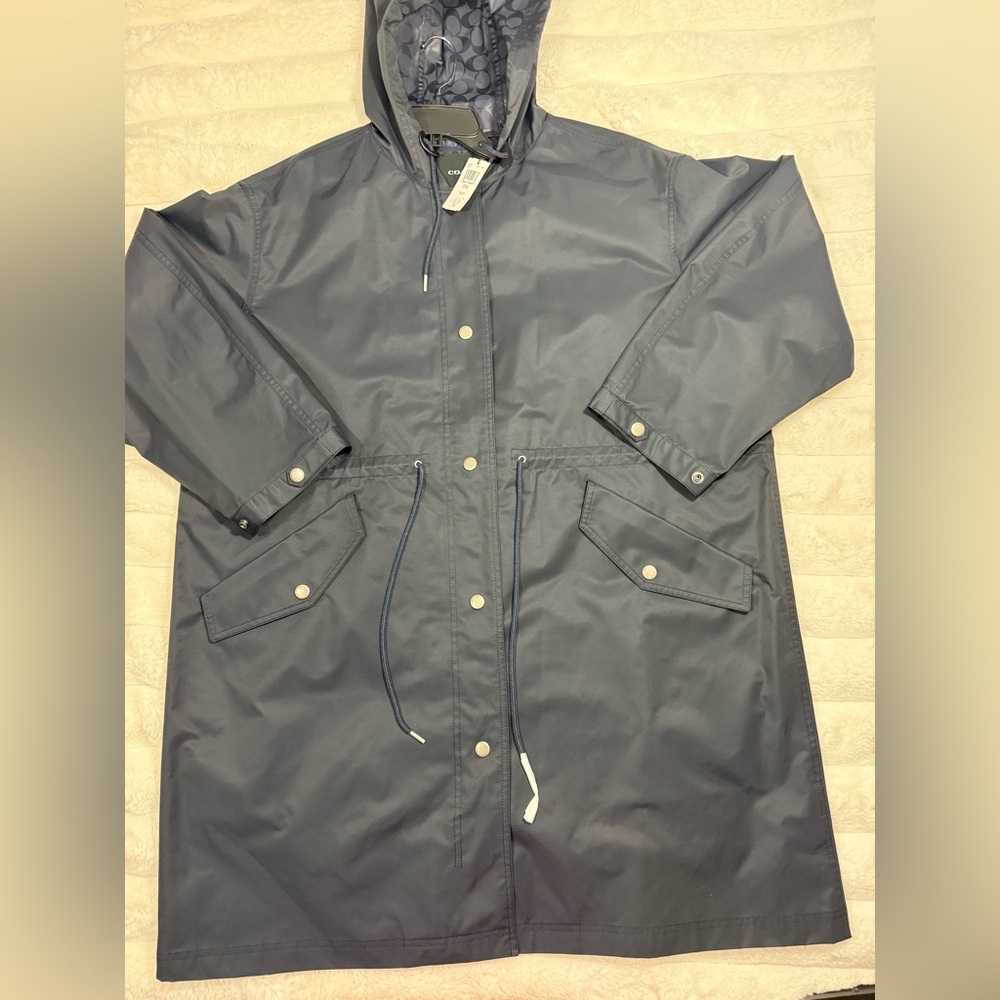 Coach Navy Hooded Jacket